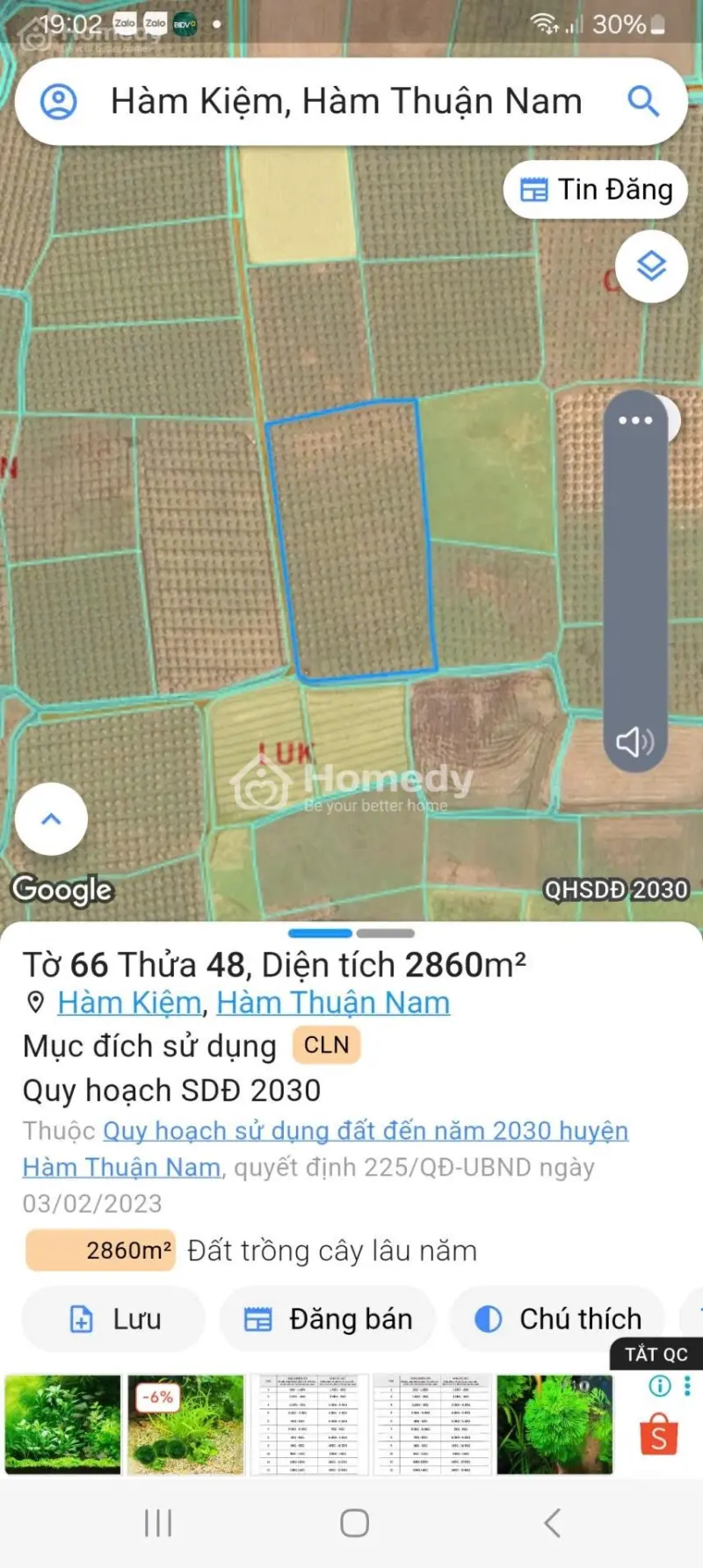 Gia Đình Cần Bán Lô Đất Cây Lâu Năm Cln 2860(M2). Đất 2 Mặt Tiền Đường, Cách Khu Dân Cư 150M