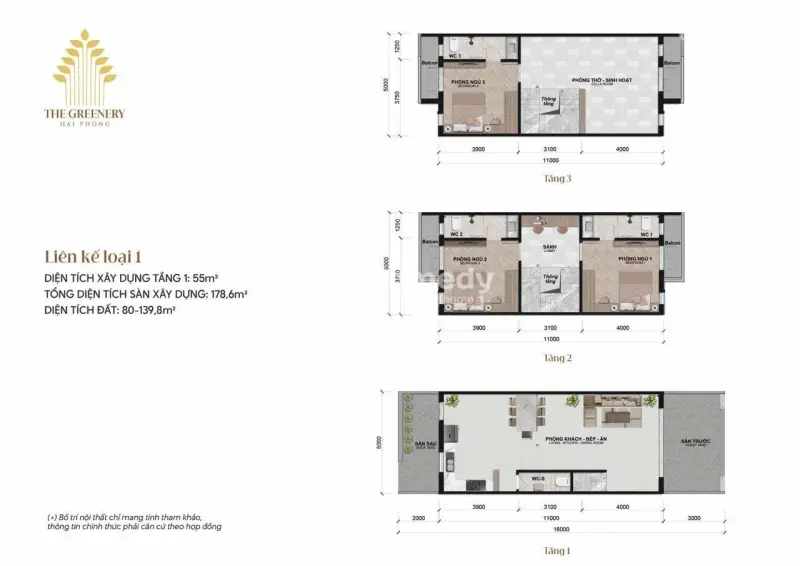 Bán Bt - Liền Kề Tại The Greenery Hải Phòng. Giá 4,723 Tỷ, 75M2, 5M Mặt Tiền. Bao Thuế Phí