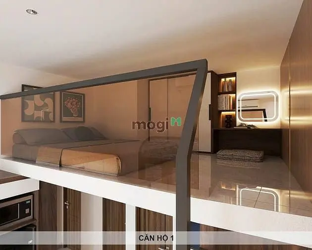 Duplex Trần Cao Full Nội Thất Gỗ Cao Cấp Có Ban Công Máy Giặt Riêng