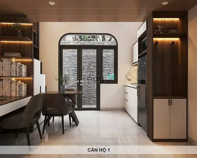 Duplex Trần Cao Full Nội Thất Gỗ Cao Cấp Có Ban Công Máy Giặt Riêng