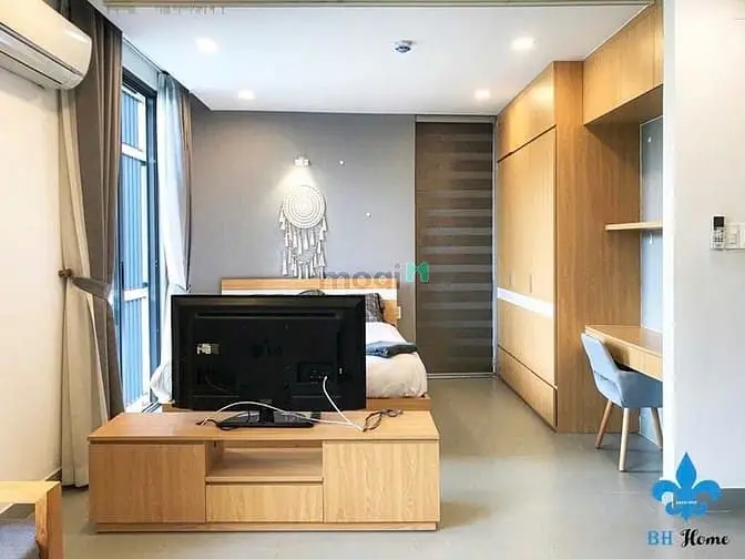 Căn Hộ Studio Full Nội Thất Gỗ Ấm Cúng Gần Cầu Thị Nghè View Sông