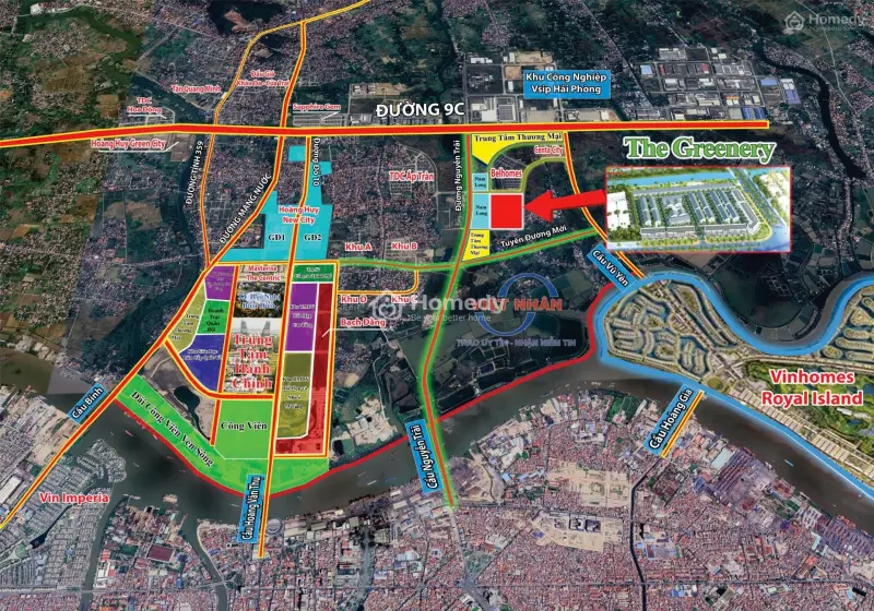 Bán Căn Shophouse Sh-07 Hướng Bắc. Đường Rộng 56M The Greenery Hải Phòng. Giá 8,468 Tỷ. Bao Thuế