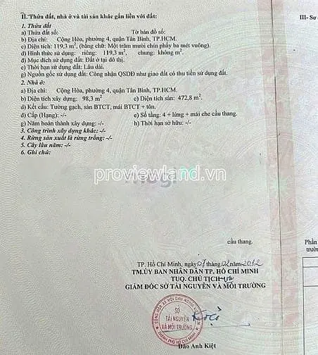 Bán Nhà Mt Cộng Hòa Tân Bình, Vị Trí Vàng Kinh Doanh, 5 Tầng, 119M2