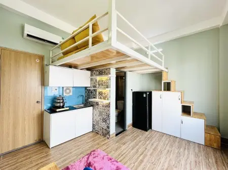 Phòng Gác Lững 25M2 Full Nội Thất Nguyễn Khuyến Gần Học Viện Cán Bộ