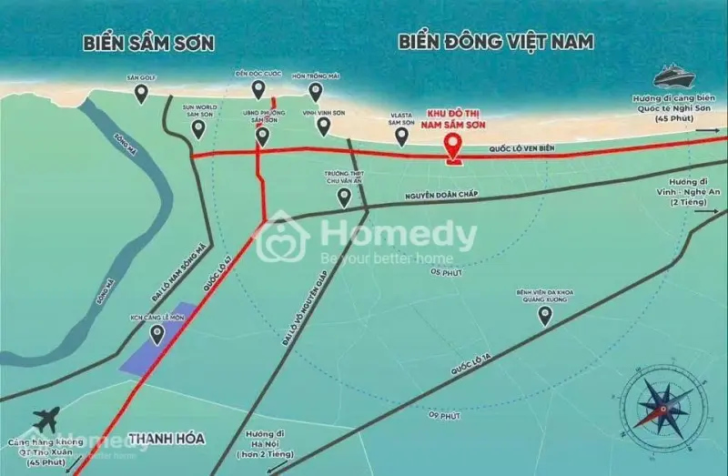 Dự Án Nhà Liền Kề Xây Thô Khu Tđc Ven Biển Nam Sầm Sơn, Quy Mô 12.900M2