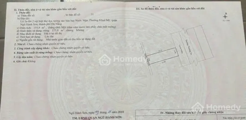 Đất Mt Võ Nguyễn Giaps 156M2 (6X26), Hướng Đông, View Biển. 132Tr/M2