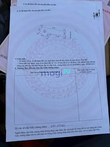 Bán Đất Cẩm Lĩnh, Ba Vì-238M-Giá Chỉ 1,22 Tỷ