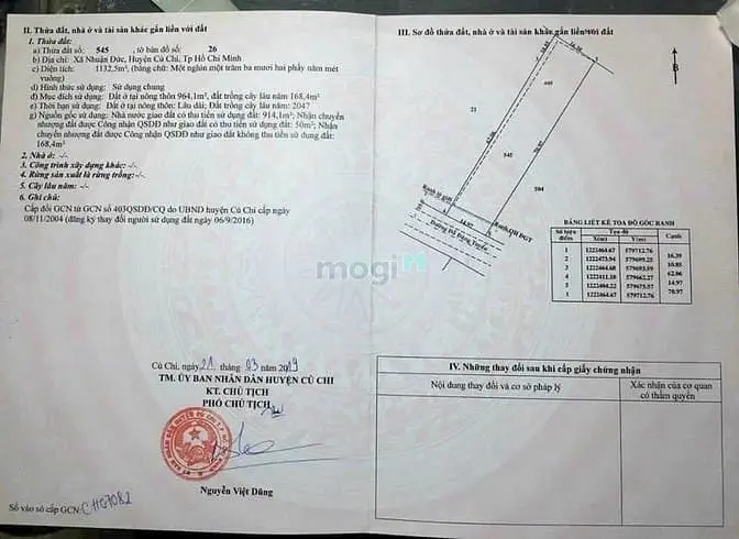 Bán Đất Mt Đỗ Đăng Tuyển Xã Nhuận Đức Dt. 15X72=1132 Có 964M Thổ Cư