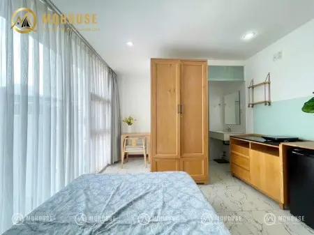 Cho Thuê Phòng Đủ Nội Thất Cửa Aoor To Ngay Chung Cư Etown 30M2