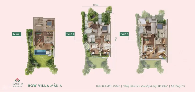 Biệt Thự Khoáng Nóng Camellia Residences , View Tuyệt Đẹp Giữa Miền Thông Reo, 160/322M, Giá 17 Tỷ