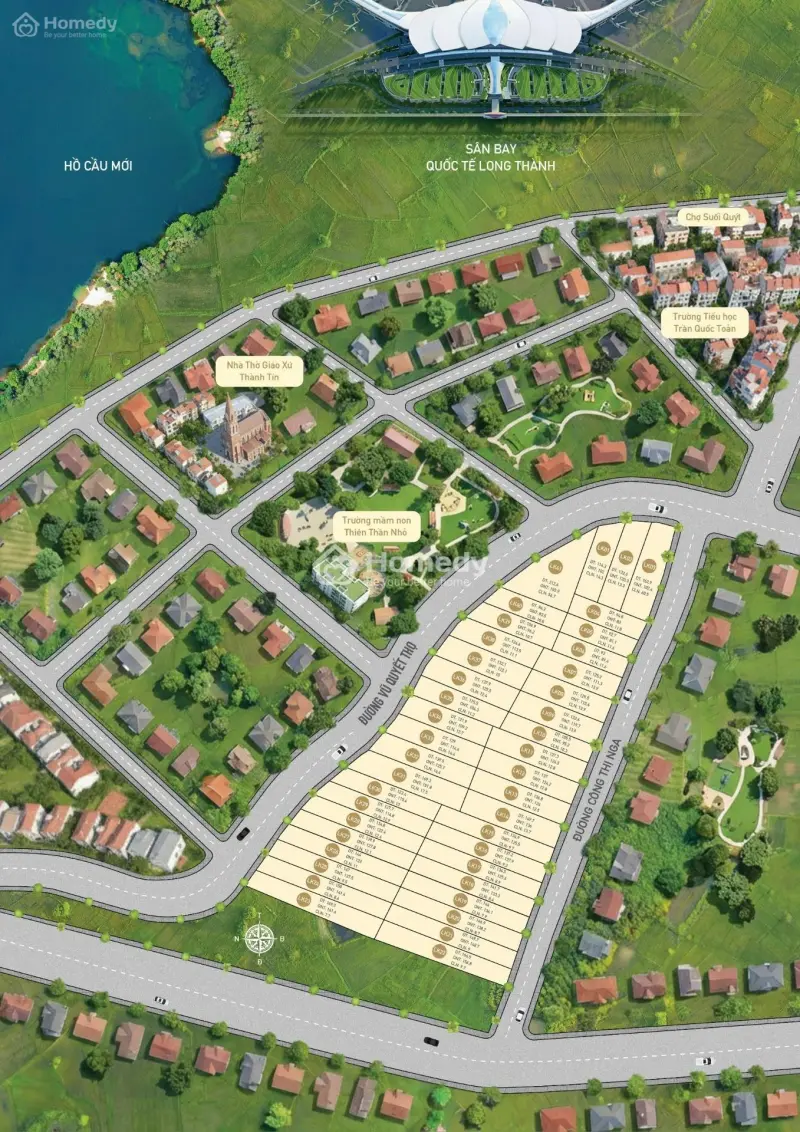 Đất Sân Bay Long Thành Full Thổ Cư, Ngân Hàng Hỗ Trợ 80%. Đã Có Sổ, Chỉ 1.1 Tỷ/Lô.
