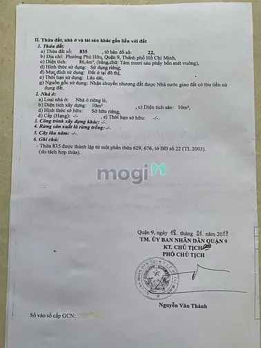 Bán Nhà Mặt Tiền Nguyễn Duy Trinh 4,6Mx18,7M Phú Hữu, Q9 Tiện Xây Mới.