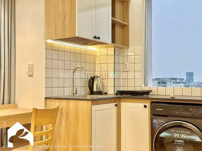 Căn Hộ 2Pn Full Nội Thất Gỗ Máy Giặt Riêng Ban Công Khu Tân Định