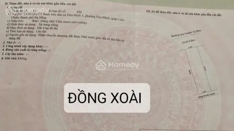 Bán Đất Đường Đồng Xoài - Đường 10,5M Thông Thoáng