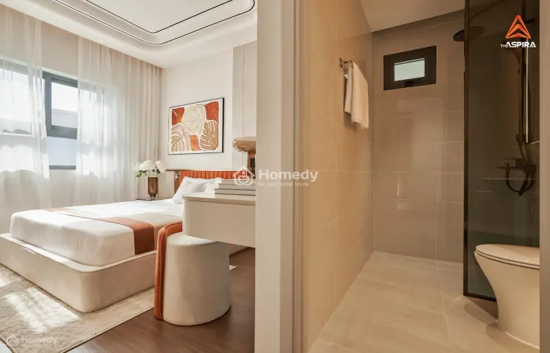 Căn Hộ The Aspira 65M 2Pn 2Wc | Tặng Smart Home & Full Bếp Hafele | Tt 6.8Tr/Tháng