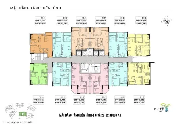 Bán Căn Hộ Chung Cư Tại Dự Án Tecco Elite City, Thái Nguyên, Thái Nguyên Diện Tích 73M2 Giá 30 Triệ