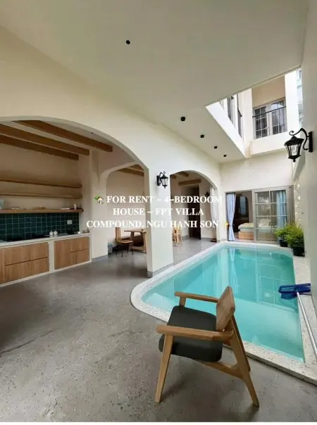 Cho Thuê Nhà Nguyên Căn Có Hồ Bơi 4 Phòng Ngủ Full Nội Thất Vị Trí Đẹp Khu Đô Thị Fpt Đà Nẵng