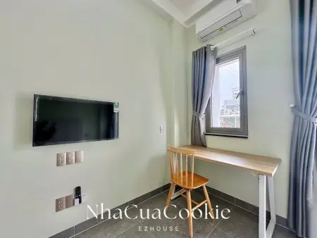 Cho Thuê Căn Hộ Studio Tách Bếp – Ban Công – Khóa Vân Tay – View Đẹp