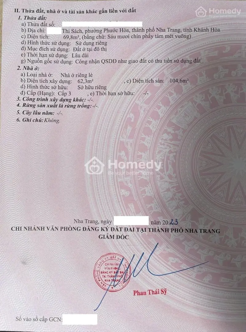 Bán Nhà Mặt Phố, Khu Bàn Cờ Nha Trang, Khánh Hòa.