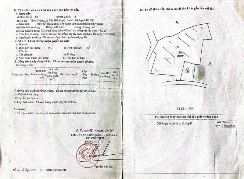 Giao Bán Lô Đất Siêu Phẩm 513M² Tại Xã Yên Bài - Ba Vì