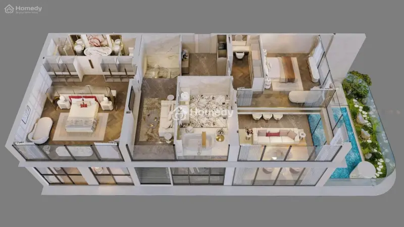 Penthouse/Duplex Rivera Hoàng Mai Cạnh Time City ( Căn Sân Vườn Bể Bơi Riêng) Vĩnh Hưng - Hoàng Mai