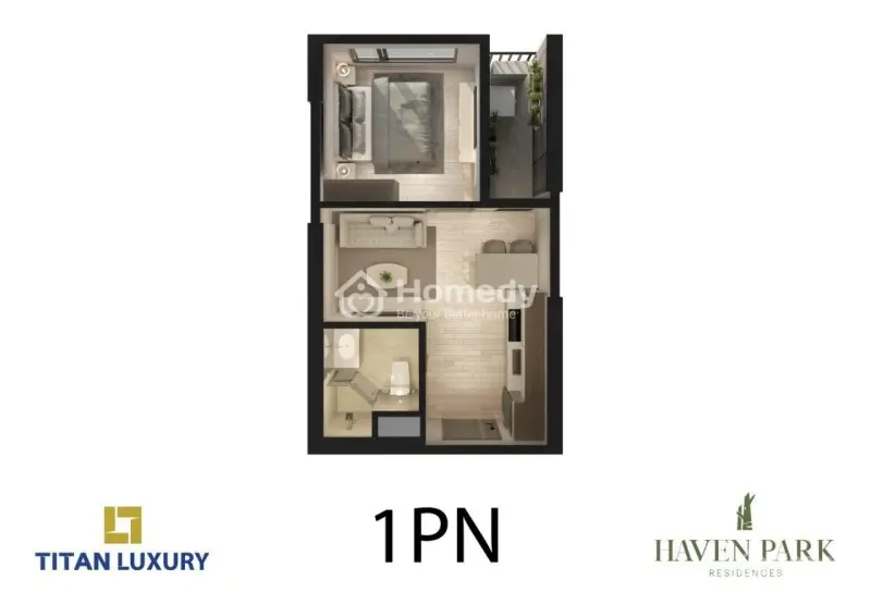 Bán 1 Ngủ - Chung Cư Haven Park Ecopark - Đủ Nội Thất - Giá Bán Thiện Chí 2 Tỷ 7 Bao Sổ