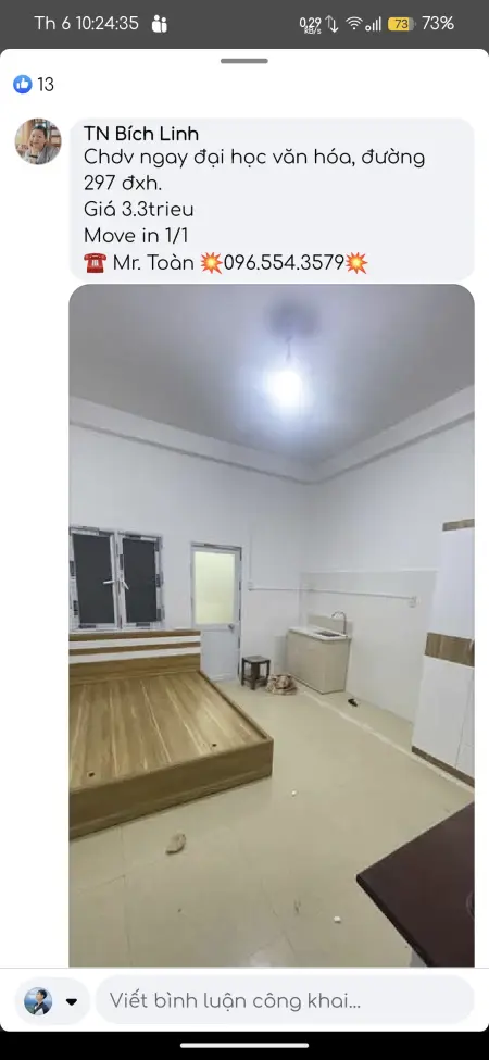 Trọ Full Nội Thất, Cách Đại Học Văn Hoá Cs2 100M