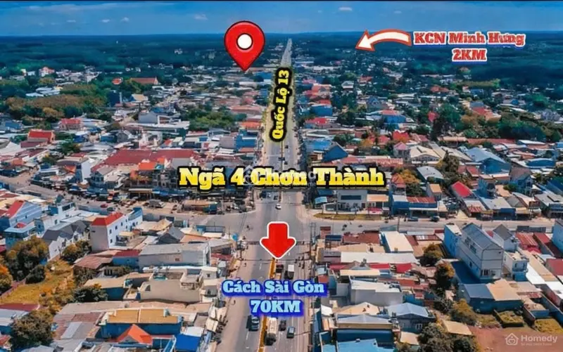 22 Nền 200M2 Mặt Tiền Đường Cao Bá Quát P. Minh Hưng Chơn Thành