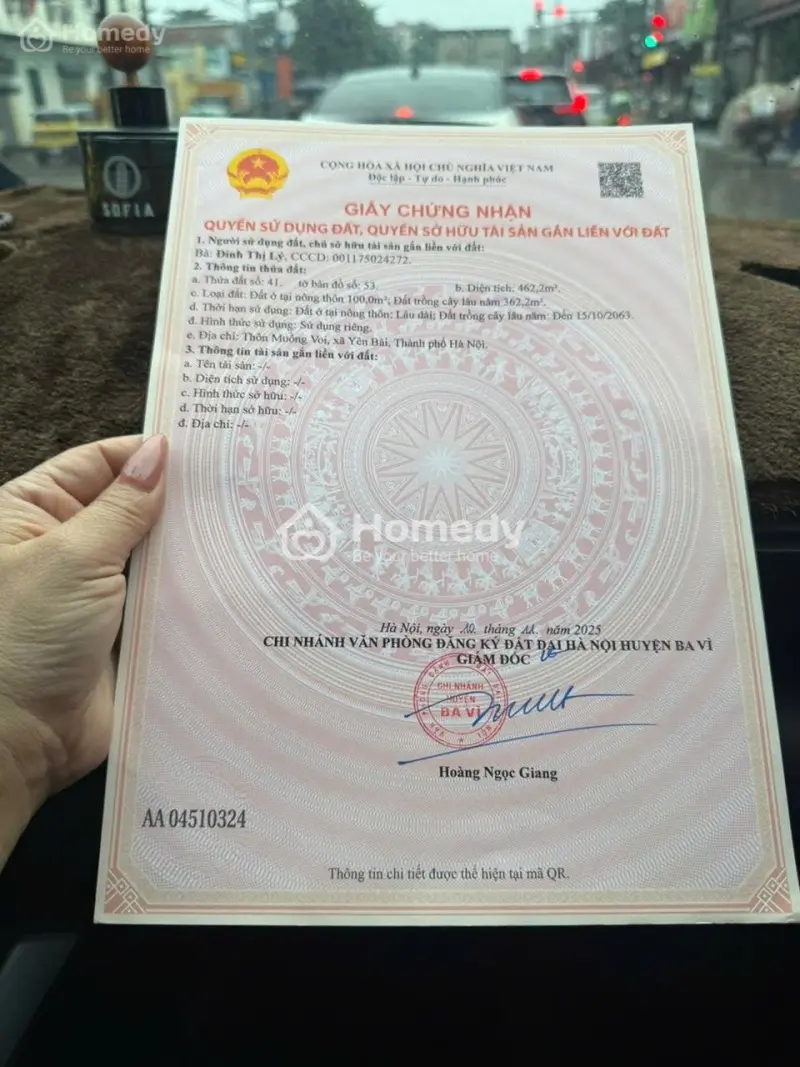 Giao Bán Lô Đất Siêu Đẹp Tại Xã Yên Bài - Bavi