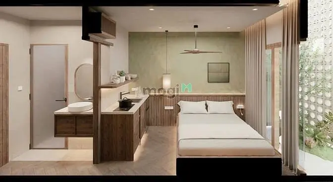 Căn Hộ Studio Mới 100% Full Nội Thất Gỗ Có Ban Công Khu Tân Định