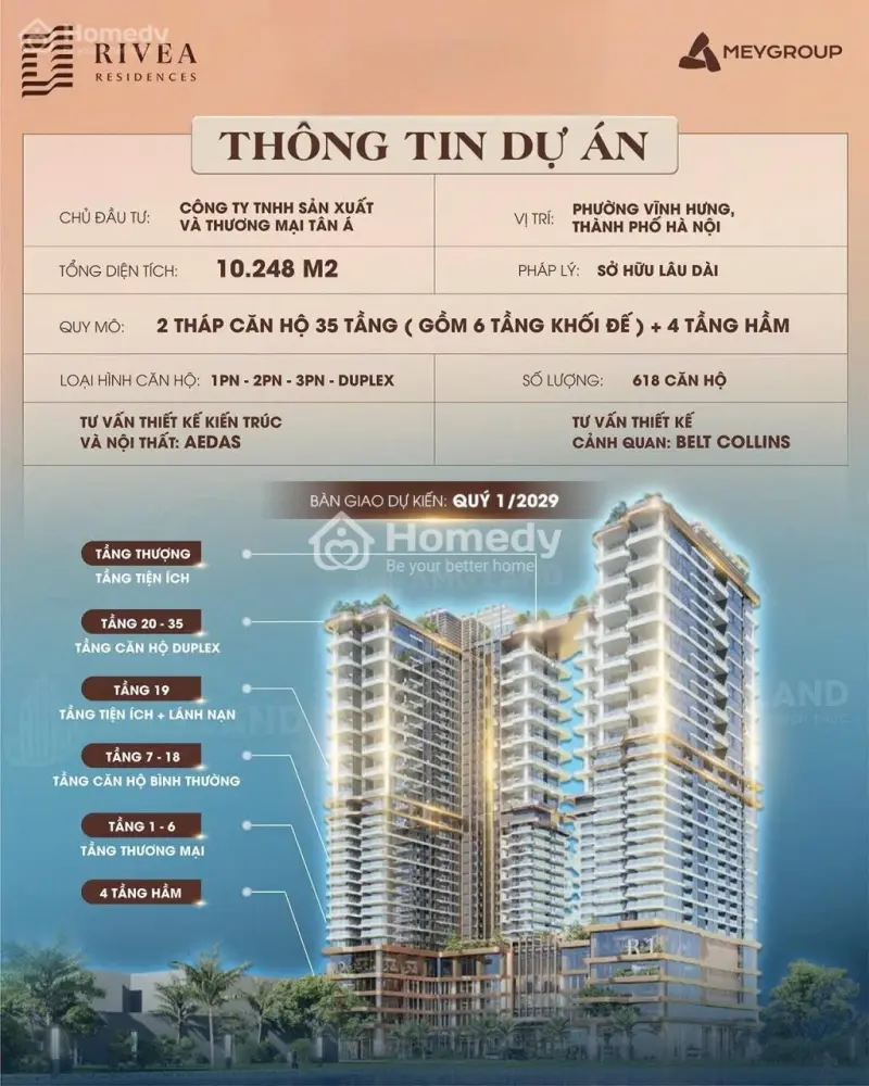 Siêu Vip Penthouse/Duplex Rivea Hoàng Mai Phiên Bản Đáng Sống Nhất Gần Times City ( Bàn Giao Thô)