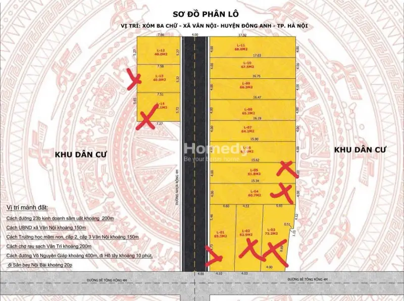 Bán Đất Ba Chữ Vân Nội Giá Rẻ - Đường 4M Trải Nhựa