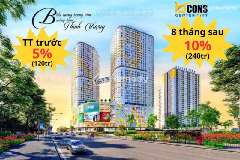 Bcons Center City Giỏ Hàng Độc Quyền Căn Đẹp Nhất,Thanh Toán 5% Đến 7 Tháng Sau Tiếp Tục Thanh Toán
