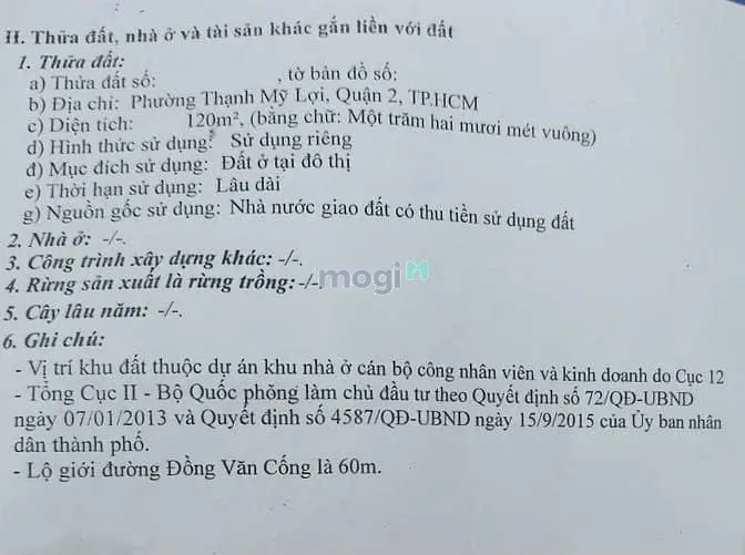 Bán Đất Dự Án Mặt Tiền Đồng Văn Cống Quận 2, Đường 60M Ngang 6M Sổ Cn
