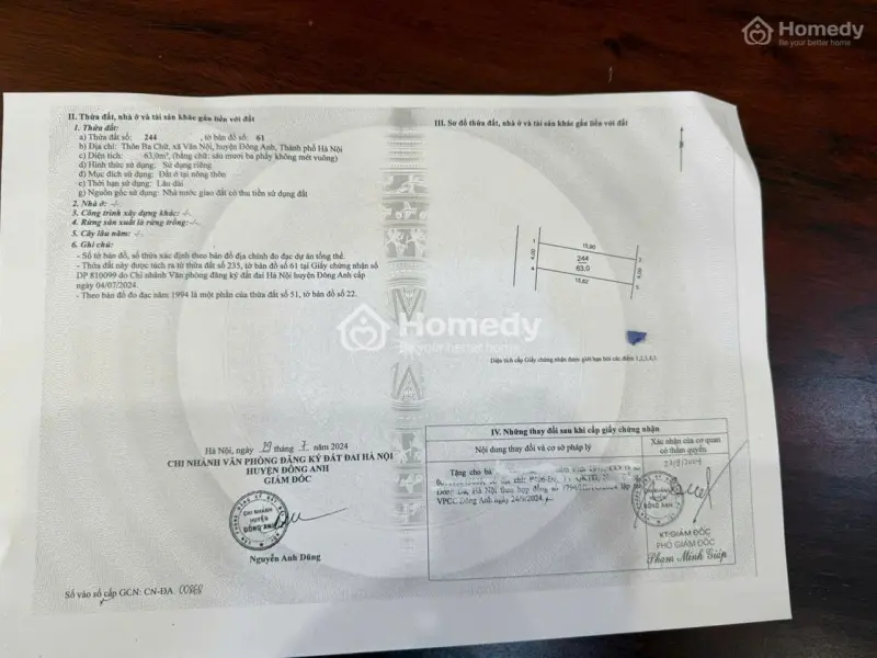 Bán Đất Ba Chữ Vân Nội Giá Rẻ - Đường 4M Trải Nhựa