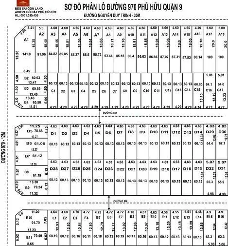 Bán Đất Đường 970 Nguyễn Duy Trinh , Phú Hữu , Q9 - Dt.60.M2. 4 Tỷ 650