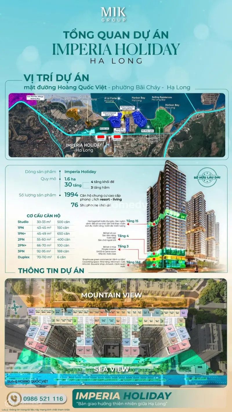 Imperia Holiday Hạ Long - Căn Hộ Sở Hữu Lâu Dài., Trung Tâm Bãi Cháy, Chiết Khấu Lên Đến 11,5%