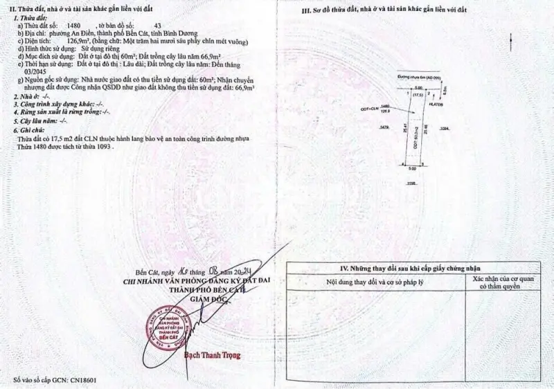 Cần Bán Đất An Điền Bến Cát, Gần Mã 3 Chú Lường, Cách Chợ, Trường Tiểu Học An Sơn 5P Đi Xe
