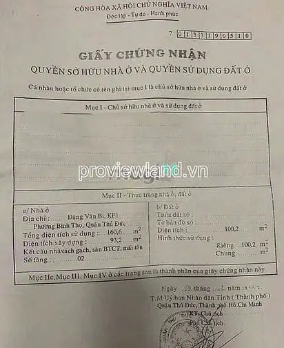 Bán Nhà Đặng Văn Bi, Dt 180M², 2 Tầng, Hđt 160Tr/Tháng – Giá 56 Tỷ