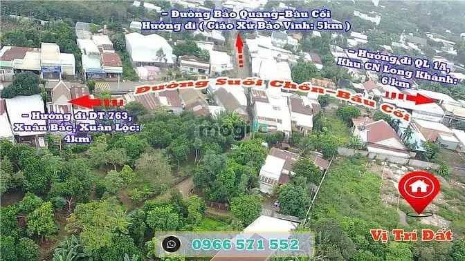 200 M² Đất Thổ Cư Ngay Chợ Bầu Cối P Bảo Vinh, Đn, Giá Chỉ 4,9Tr/M²