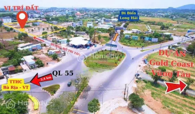 Bán Đất Đường Hồ Trí Tân, Trung Tâm Tp Bà Rịa – Sổ Hồng Riêng