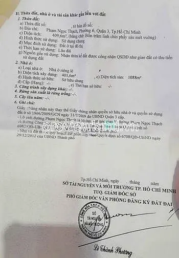 Bán Đất Góc Hồ Con Rùa Quận 3, 1 Trệt + 3 Tầng, 18,5 X 24,25 M