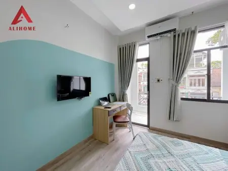 Cho Thuê Căn Hộ Quận 1, 1 Phòng Ngủ, Ban Công, Máy Giặt Riêng Tại Cầu Bông, Hình Thật Giá Thật