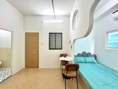 Căn Hộ Mới Xây 1 Phòng Ngủ, Pk Siêu Sang Đủ Nội Thất 50 Trường Sơn Quận Tân Bình (Đi Bộ Qua Sân Bay)