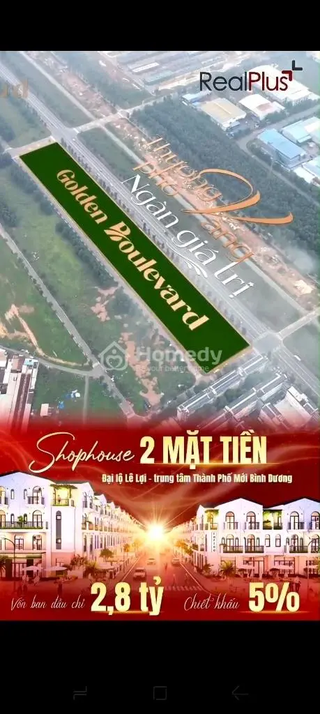 Nhà Phố Thương Mại Mặt Tiền Gần Tthc Phường Bình Dương Tp Hcm