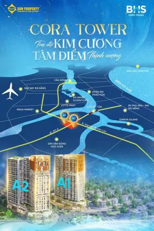 Bán Căn Hộ Cao Cấp Cora Tower A21920 1Pn+1 53.2M2 Hướng Đông Nam