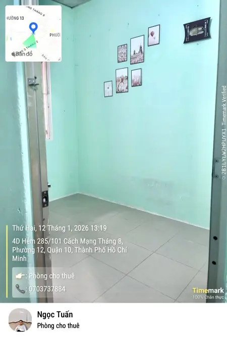 Cho Thuê Phòng Quận10, Cửa Sổ, Wc Riêng, Kệ Bếp