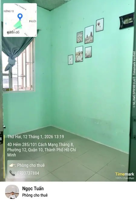 Cho Thuê Phòng Quận10, Cửa Sổ, Wc Riêng, Kệ Bếp