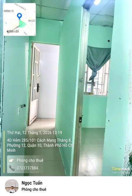 Cho Thuê Phòng Quận10, Cửa Sổ, Wc Riêng, Kệ Bếp