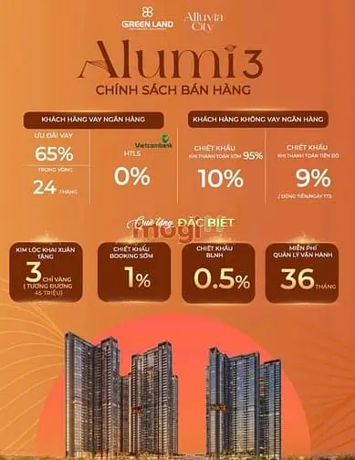 Chính Thức Mở Bán Căn Hộ Alluvia City Toà Alumi 3 Chiết Khấu Tới11,5%